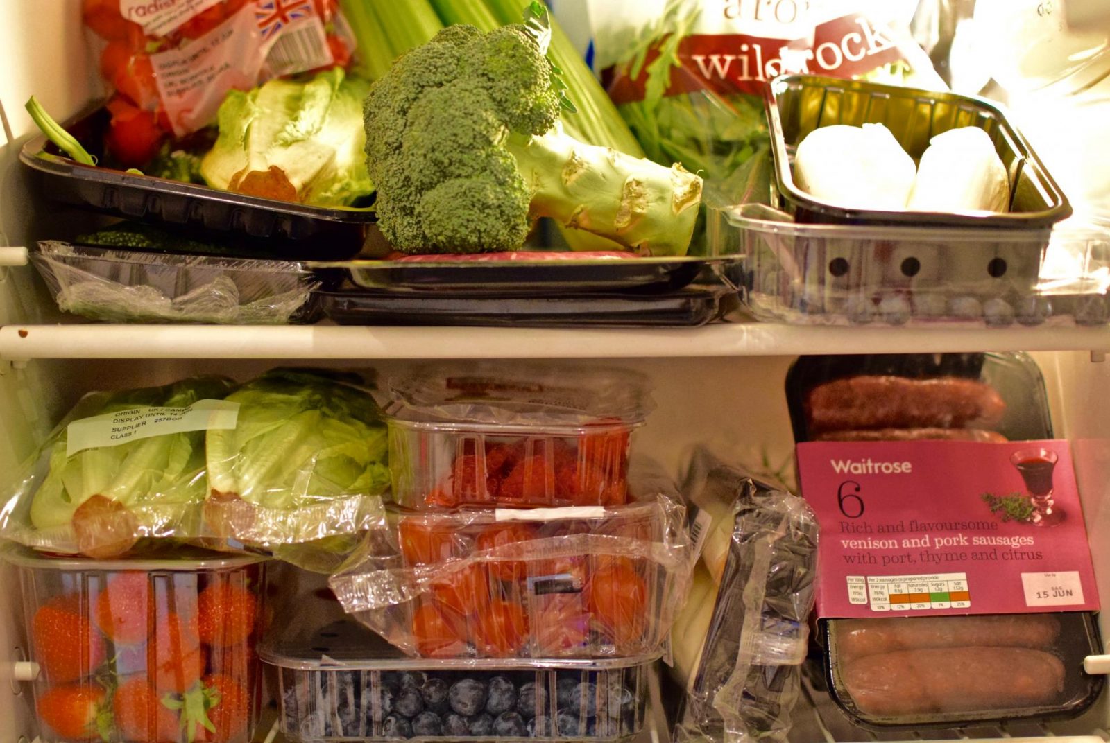 Fridge full close up