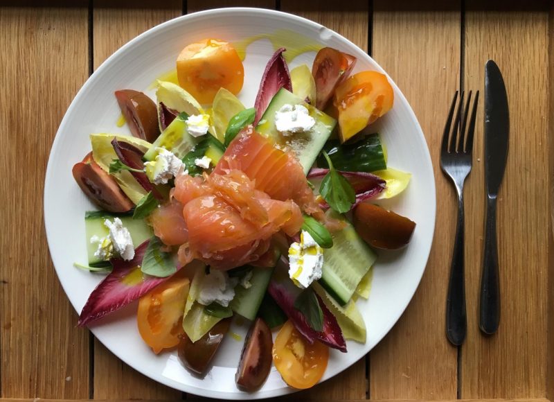 Elevate smoked salmon salad